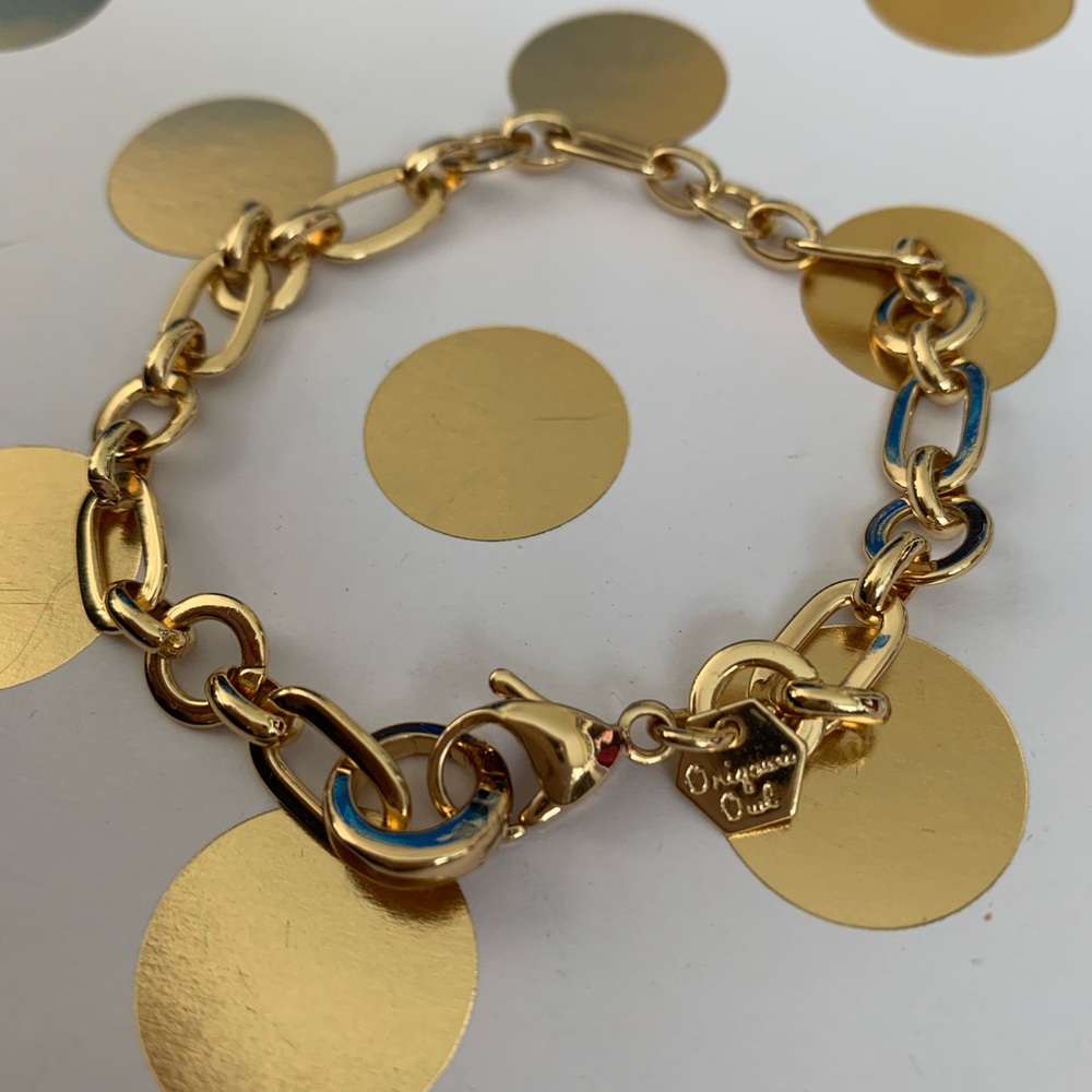 Origami Owl gold deco bracelet chain
